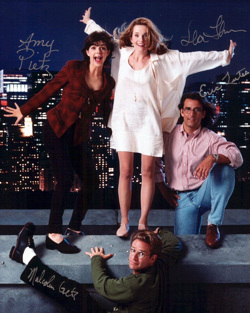 Lea Thompson, Amy Pietz, Eric Lutes, Andy Lauer and Malcolm Gets in Caroline in the City